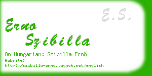 erno szibilla business card