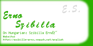 erno szibilla business card